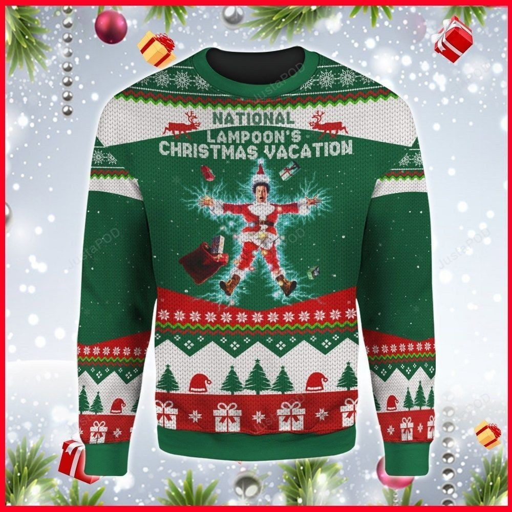 National Lampoons Vacation Knitting Pattern 3D Ugly Christmas Sweater Adult 3D Funny Matching for family