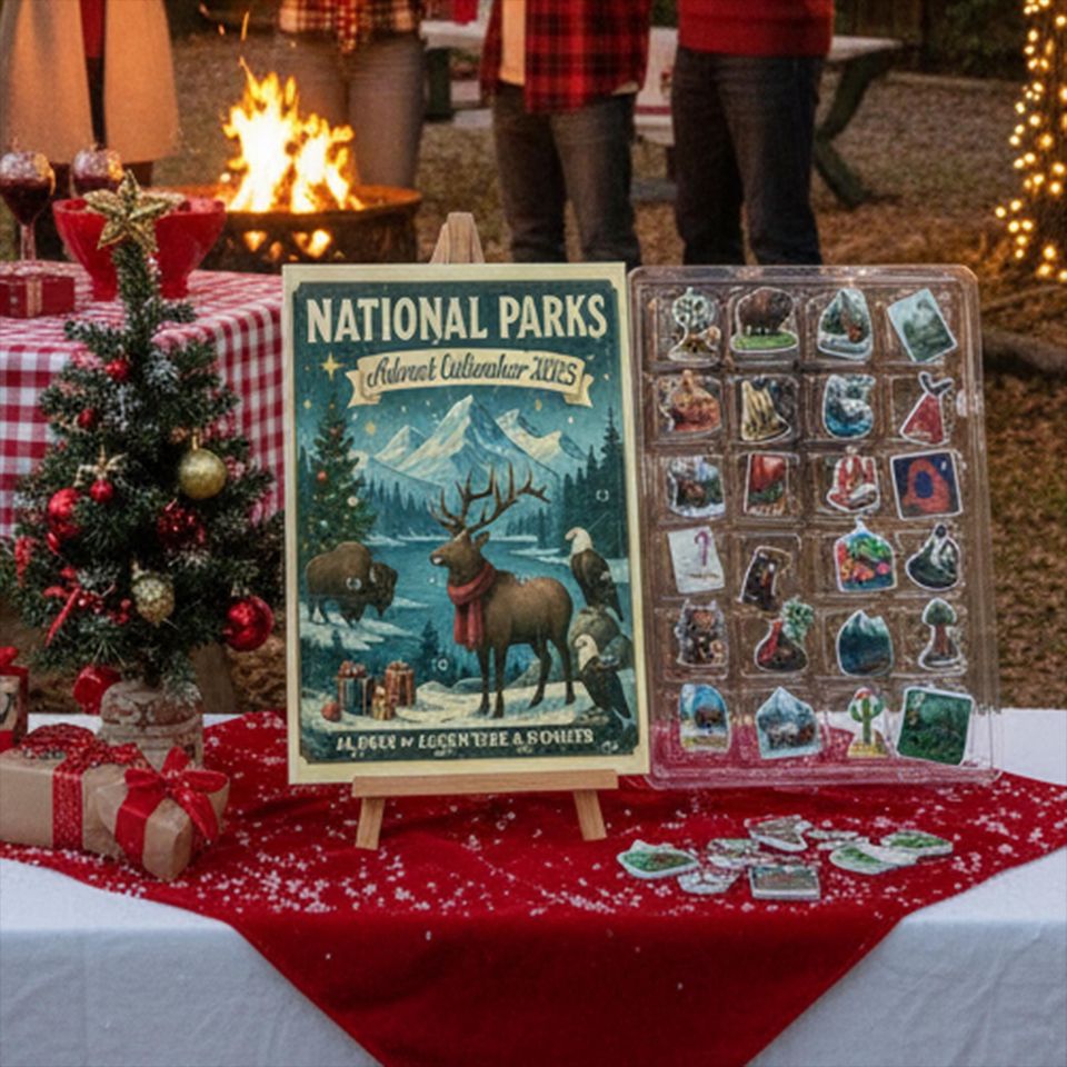 National Parks Advent Calendar 2025 - 24 Unique Christmas Ornaments | Nature Lover Gift | Wildlife & Scenic Decor | Holiday Countdown