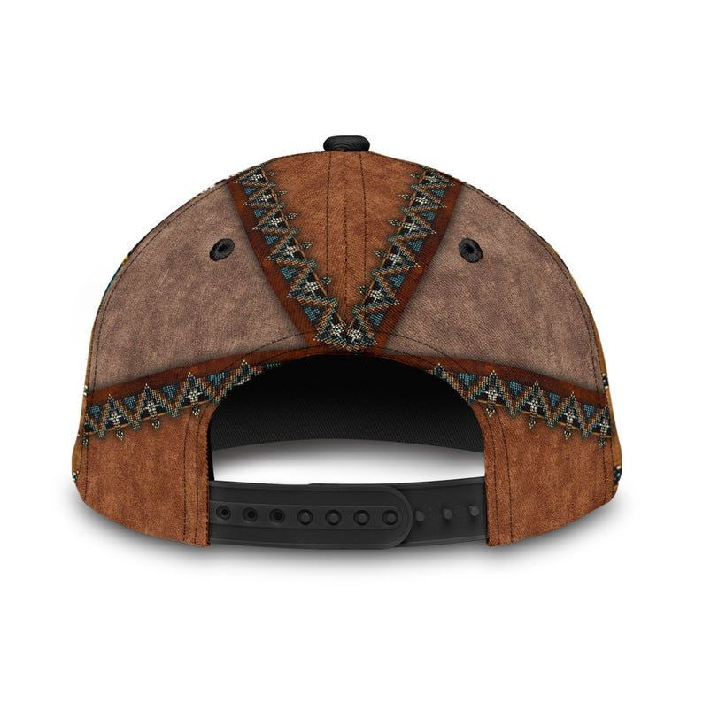 Native American Brown Pattern Hat Classic Cap 3D Skull Cap, Human Cap, Trending Cap, American Classic Cap Trucker Hats Custom Hats Gifts For Men & Women