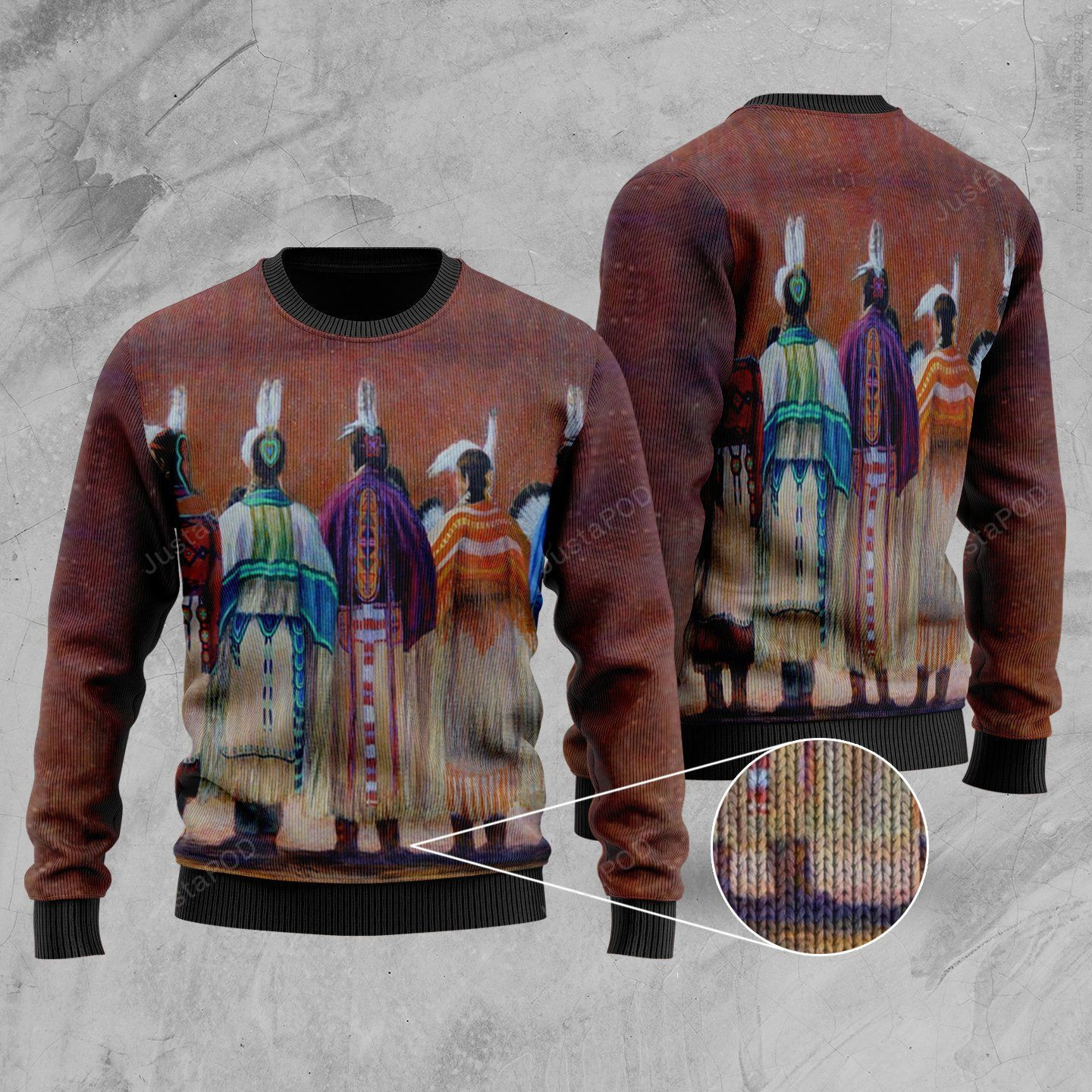 Native American Chief Ugly Christmas Sweater Adult 3D Funny Matching for family