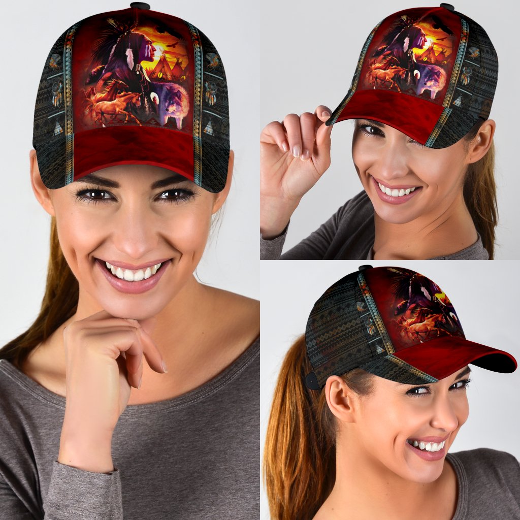 Native American Classic Cap Trucker Hats Custom Hats Gifts For Men & Women