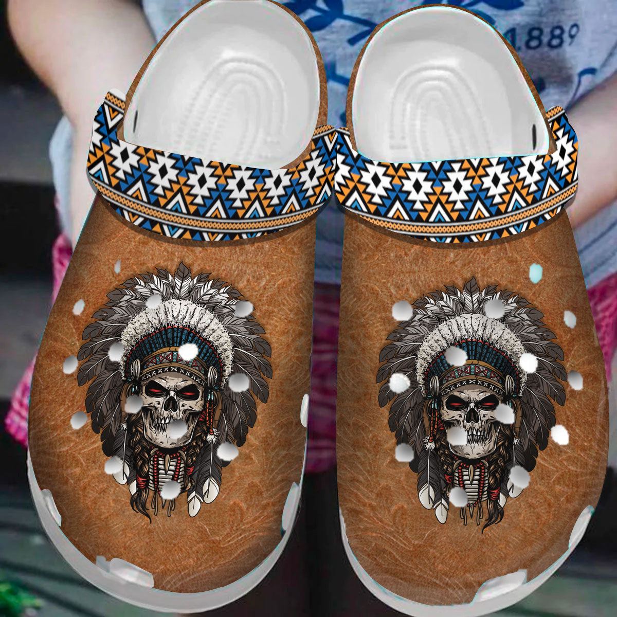 Native American Crocs Clog Shoes For Kid and Adult