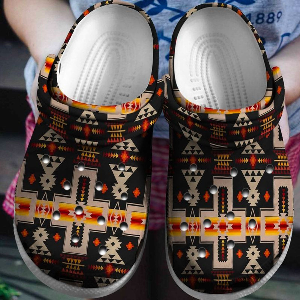 Native American Crocs Clog Shoes For Kid and Adult