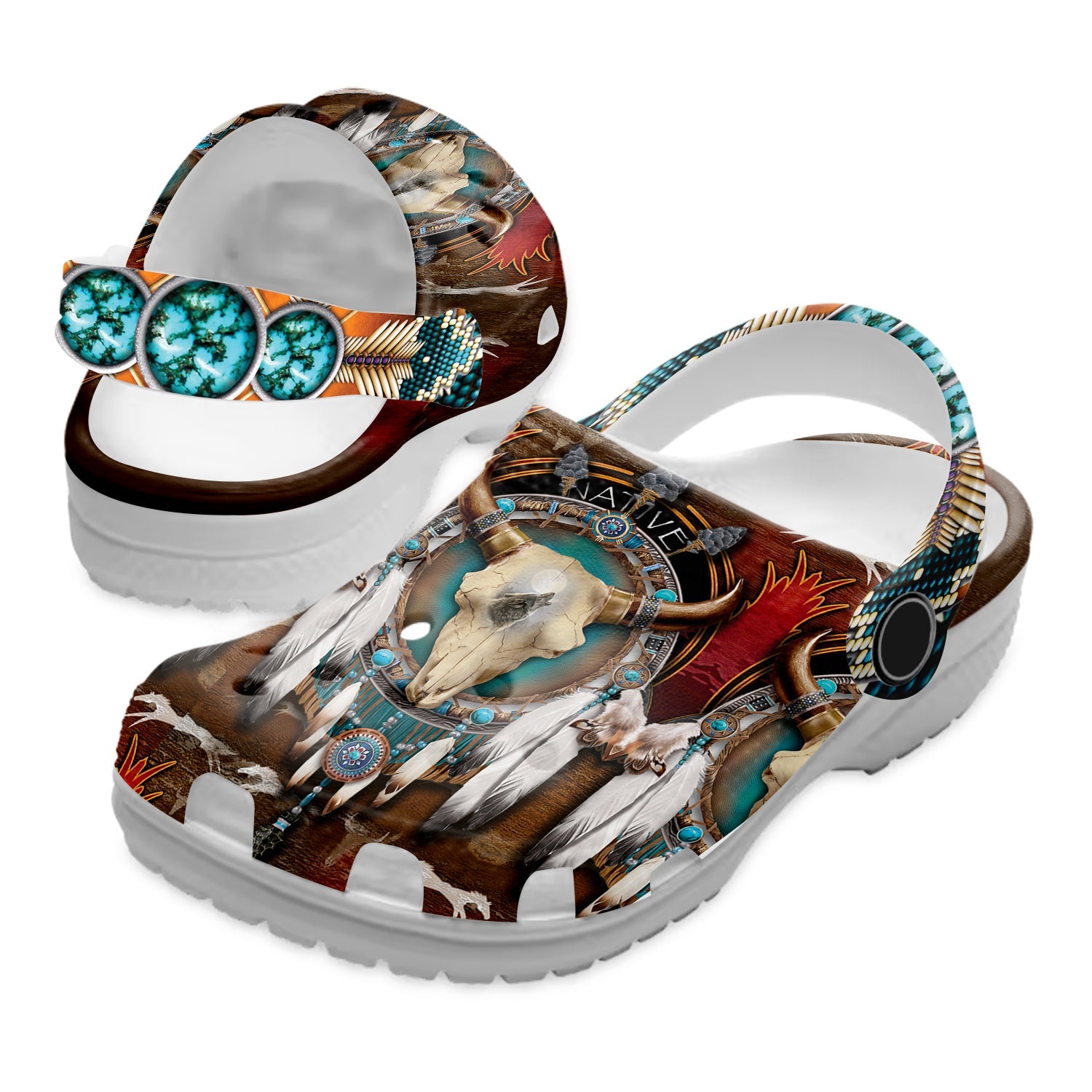Native American Crocs Clog Shoes For Kid and Adult