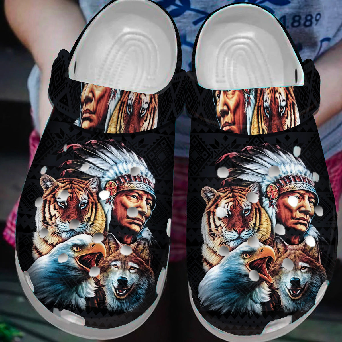 Native American Crocs Clog Shoes For Kid and Adult