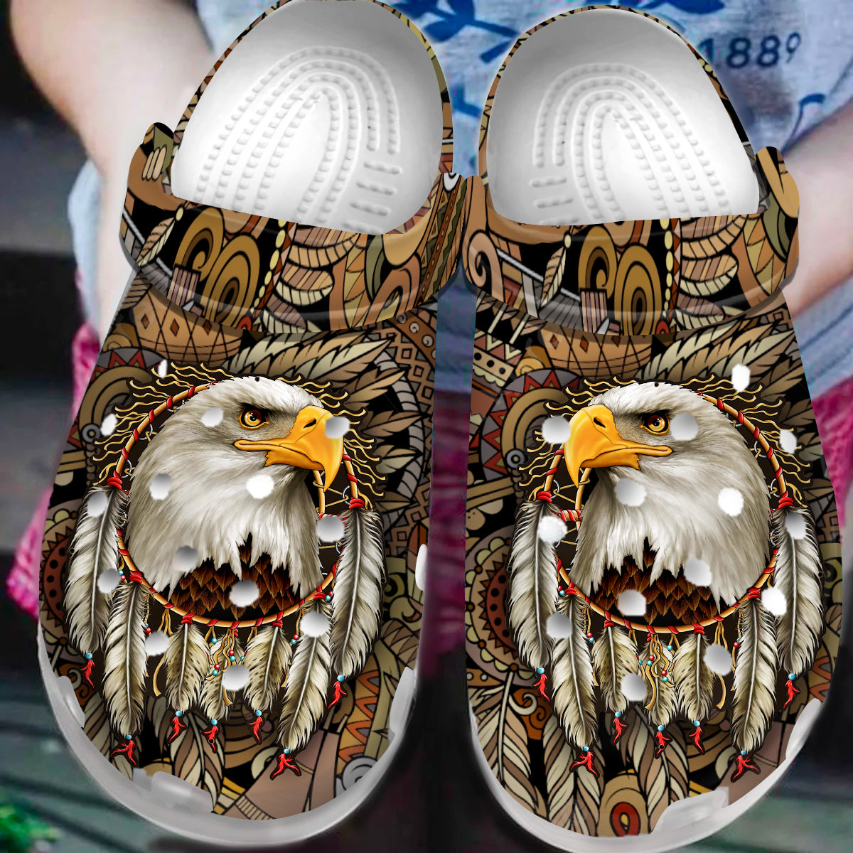 Native American Crocs Crocband Clogs Shoes Comfortable For Men Women and Kids