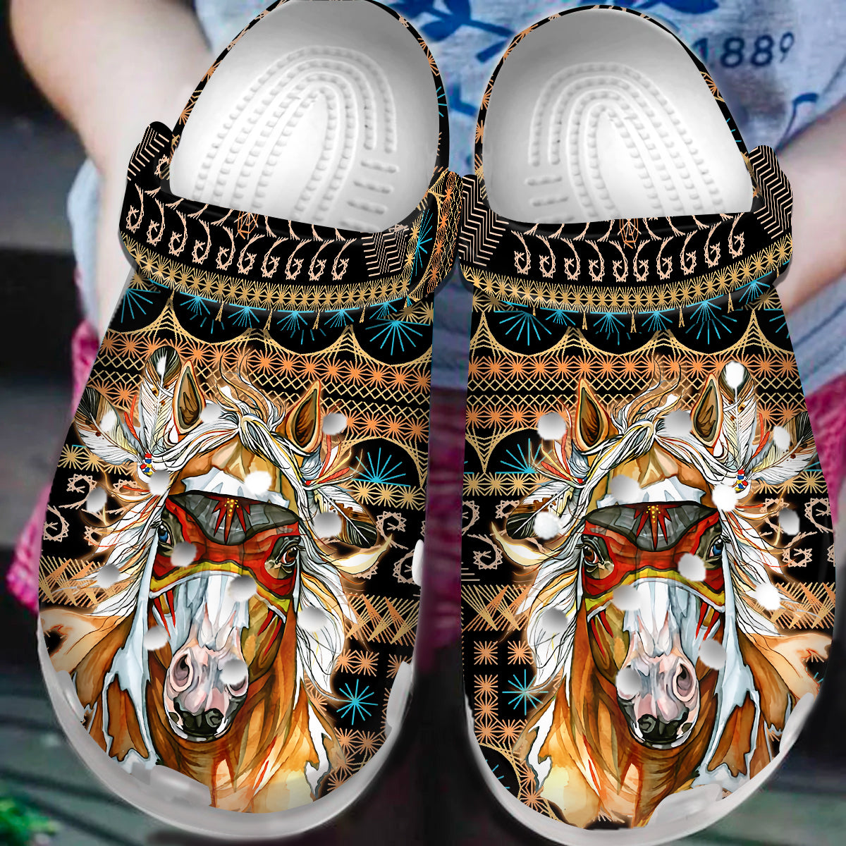 Native American Crocs Crocband Clogs Shoes Comfortable For Men Women and Kids