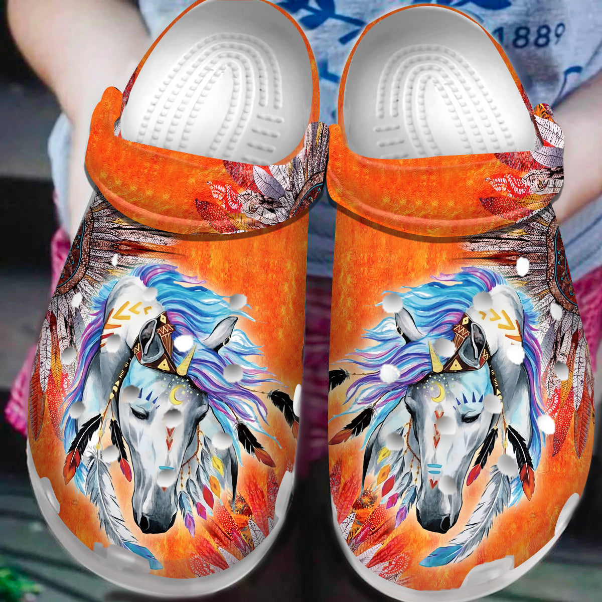 Native American Crocs Crocband Clogs Shoes Comfortable For Men Women and Kids