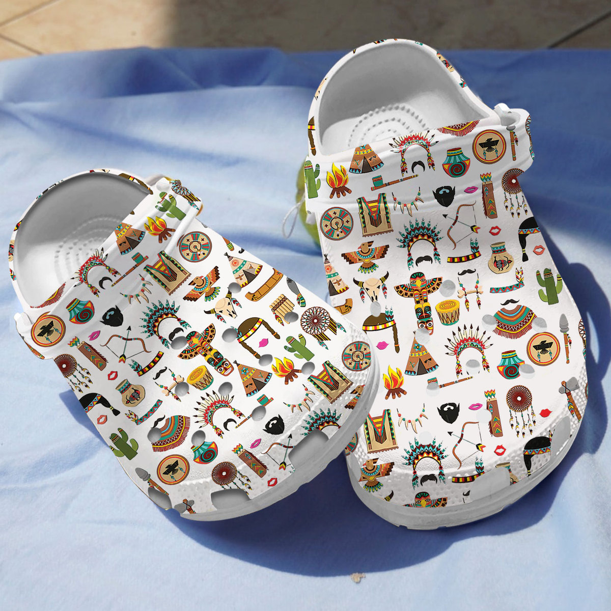 Native American Crocs Crocband Clogs Shoes Comfortable For Men Women and Kids