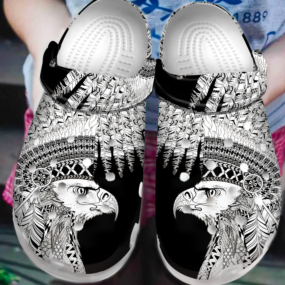 Native American Crocs Crocband Clogs Shoes Comfortable For Men Women and Kids