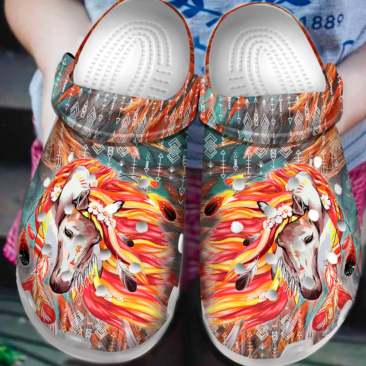 Native American Crocs Crocband Clogs Shoes Comfortable For Men Women and Kids