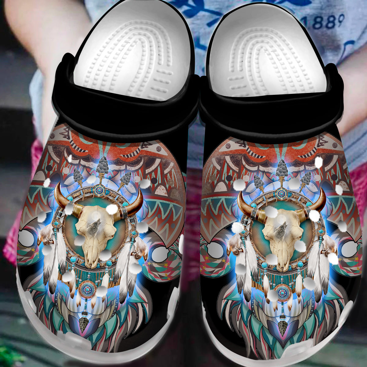 Native American Crocs Crocband Clogs Shoes Comfortable For Men Women and Kids