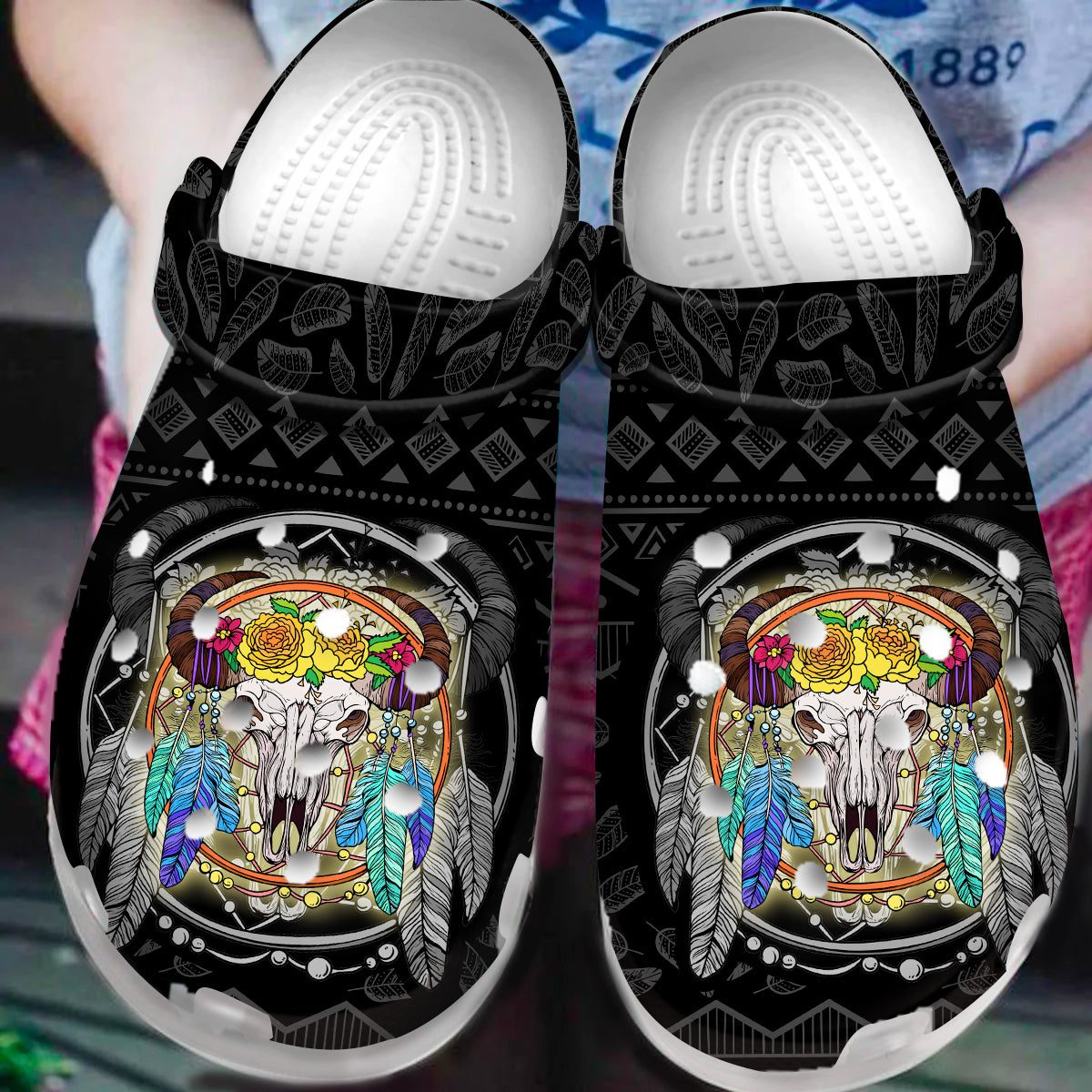 Native American Crocs Crocband Clogs Shoes Comfortable For Men Women and Kids