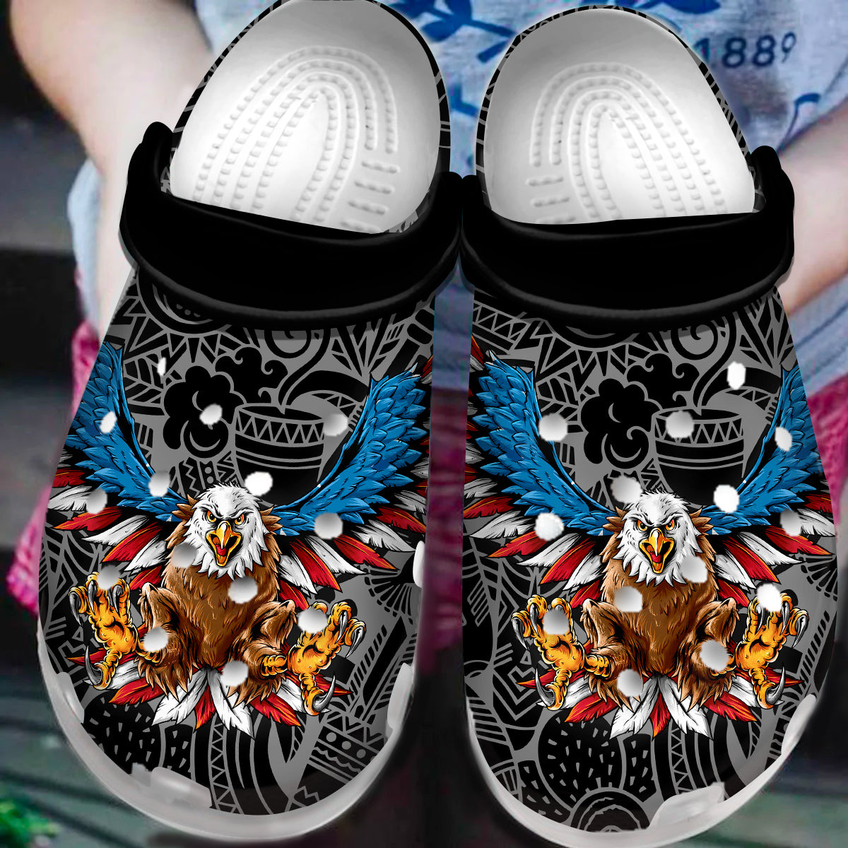 Native American Crocs Crocband Clogs Shoes Comfortable For Men Women and Kids