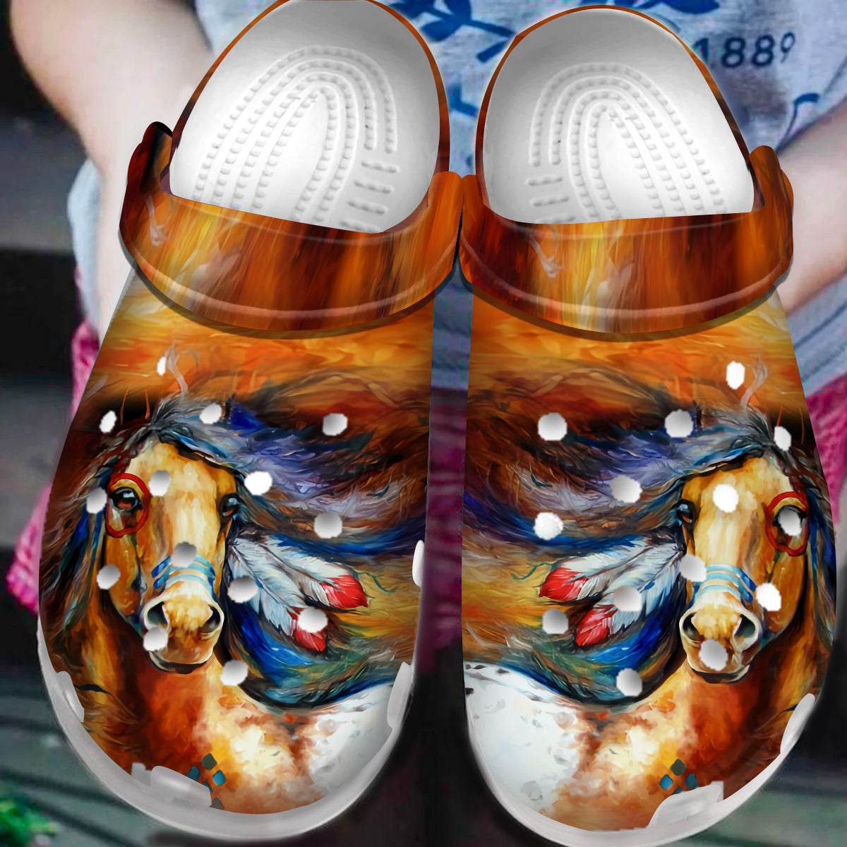 Native American Crocs Crocband Clogs Shoes Comfortable For Men Women and Kids