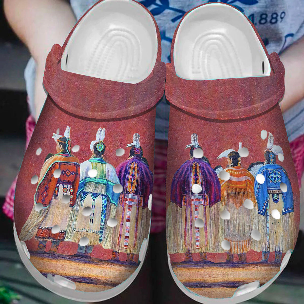 Native American Owl Feather Crocs Clog Shoes For Kid and Adult