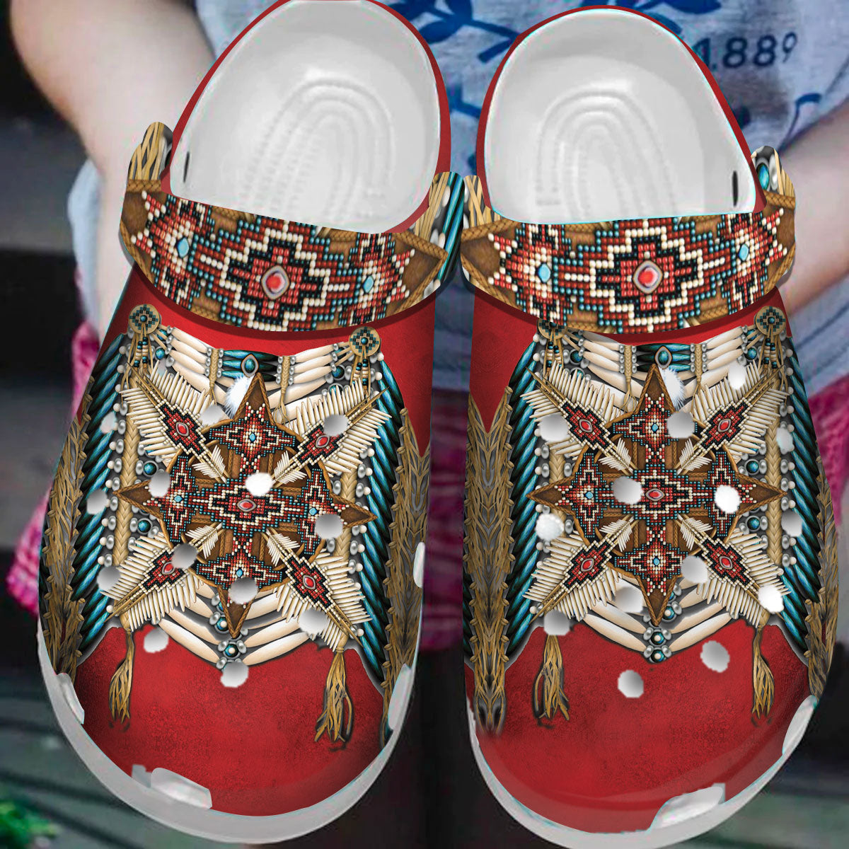 Native American Owl Feather Crocs Clog Shoes For Kid and Adult