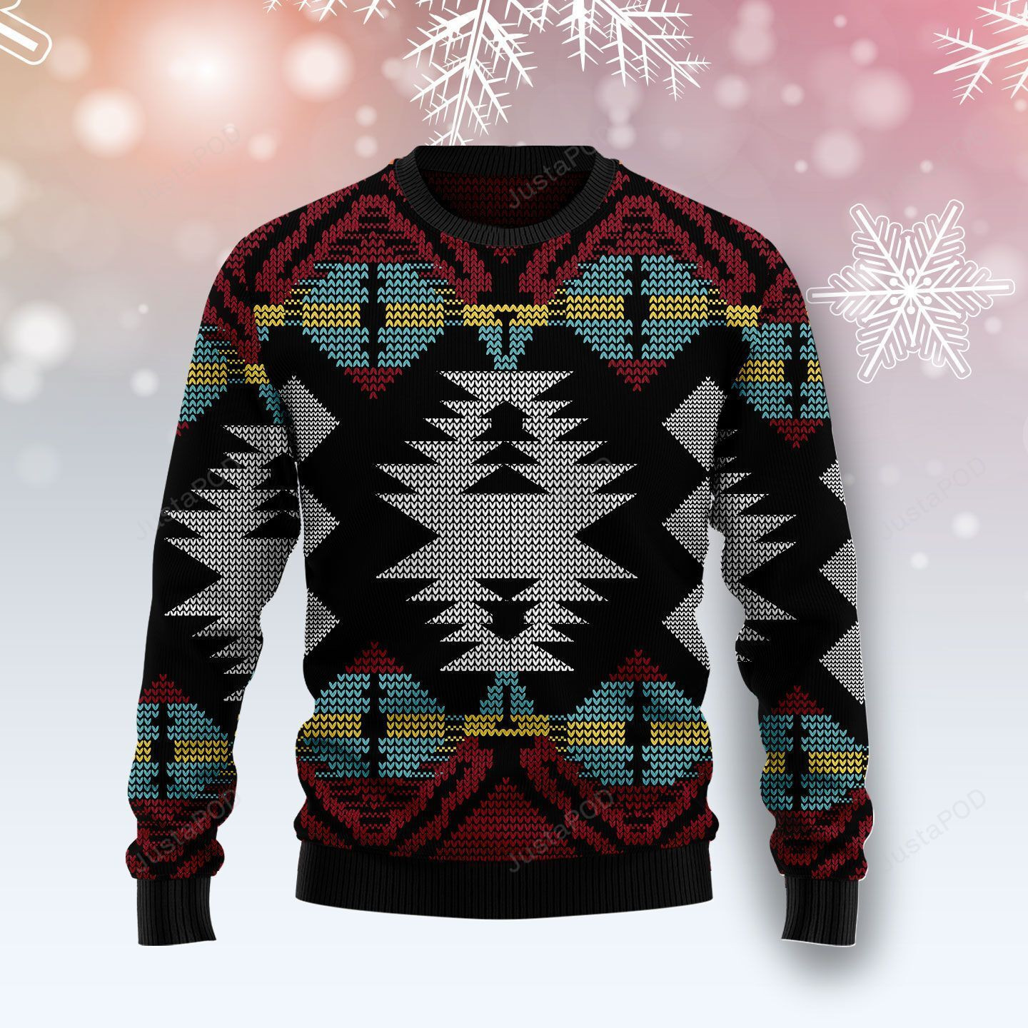Native American Pattern Christmas Ugly Christmas Sweater Adult 3D Funny Matching for family