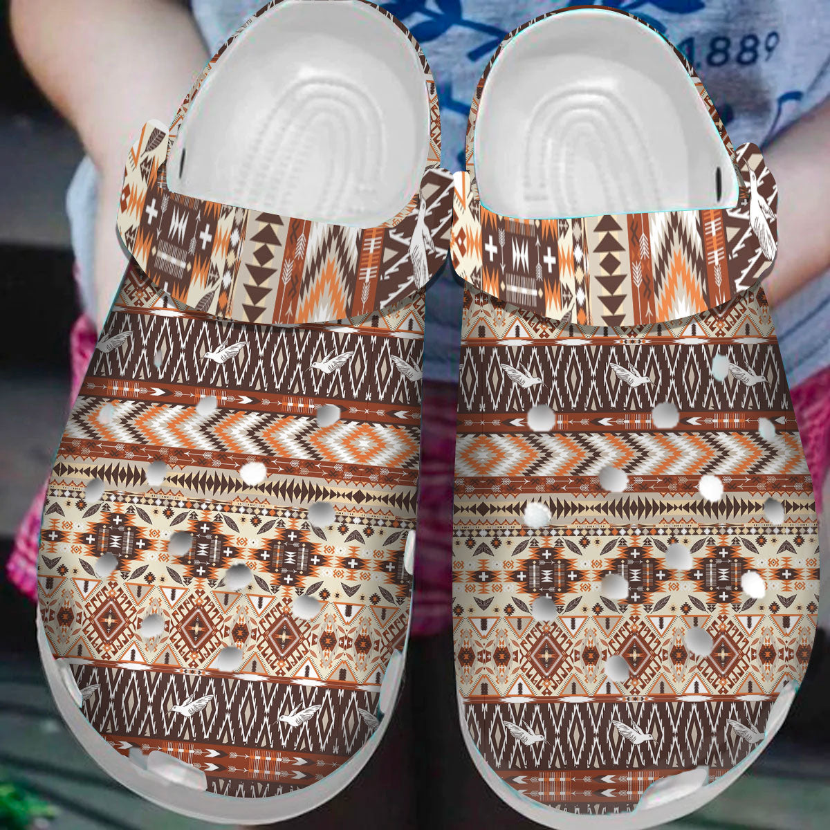 Native American Pattern Crocs Clog Shoes For Kid and Adult