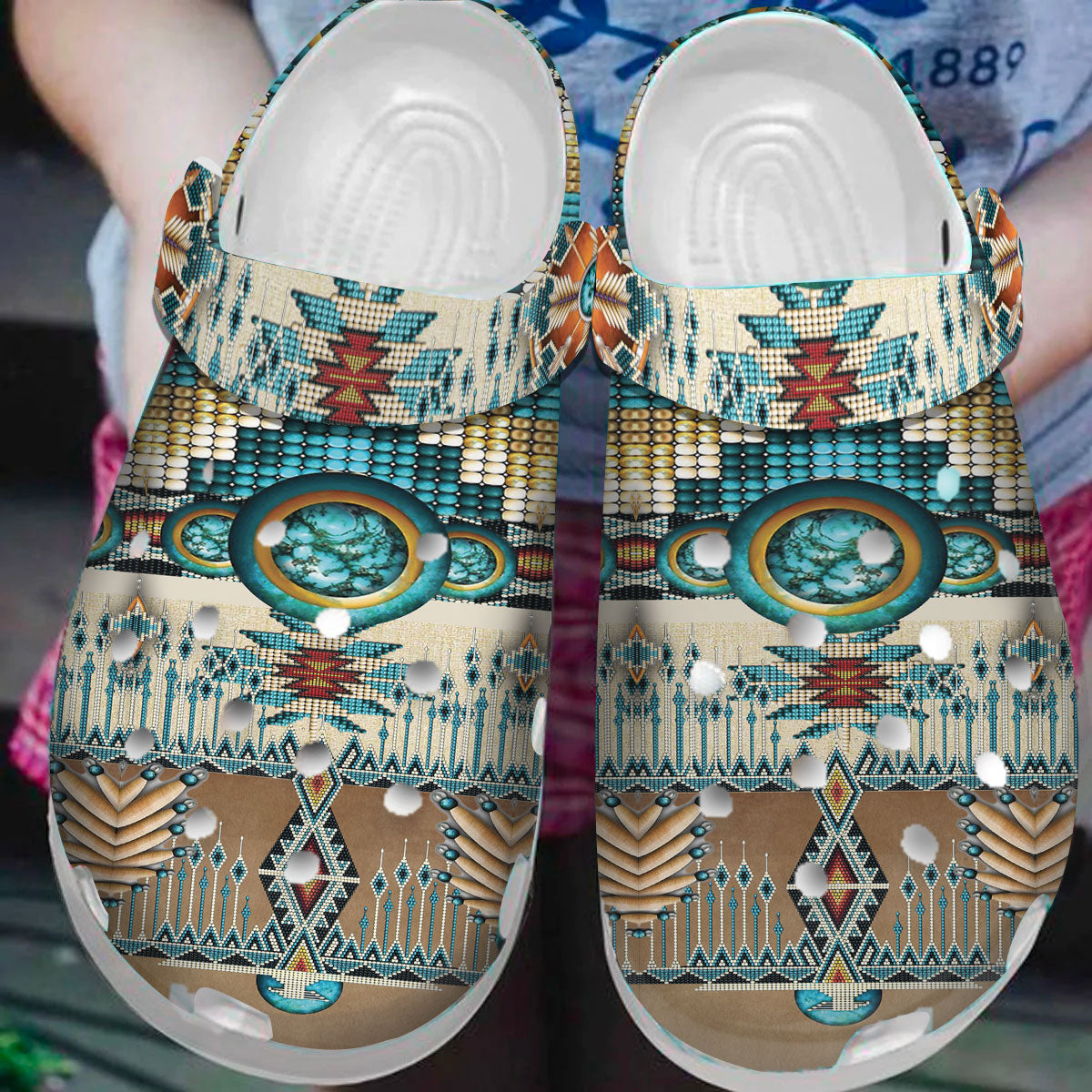 Native American Pattern Crocs Clog Shoes For Kid and Adult