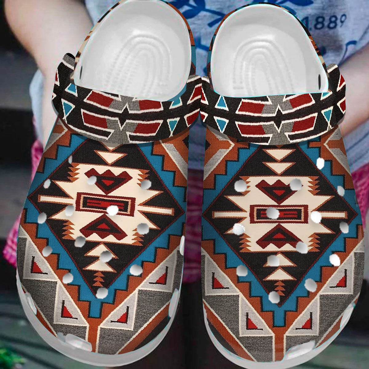 Native American Pattern Crocs Clog Shoes For Kid and Adult