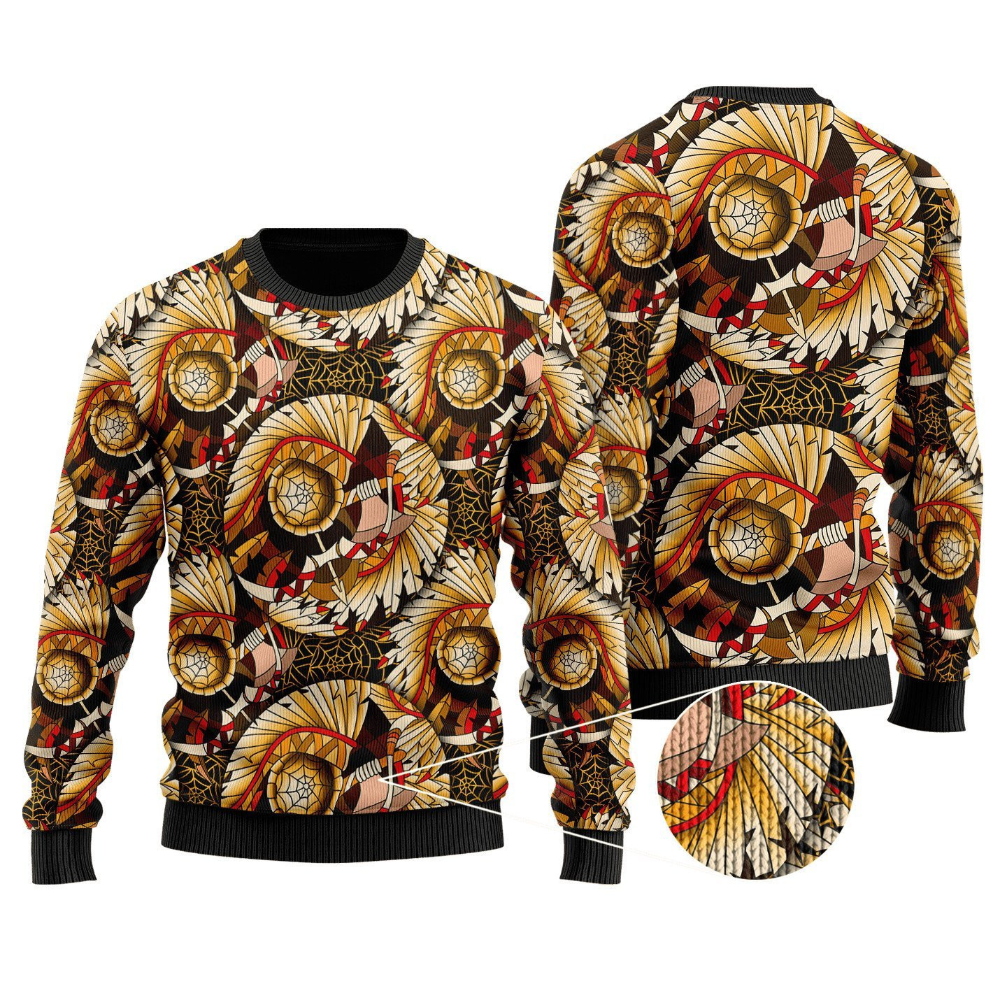 Native American Ugly Christmas Sweater Adult 3D Funny Matching for family