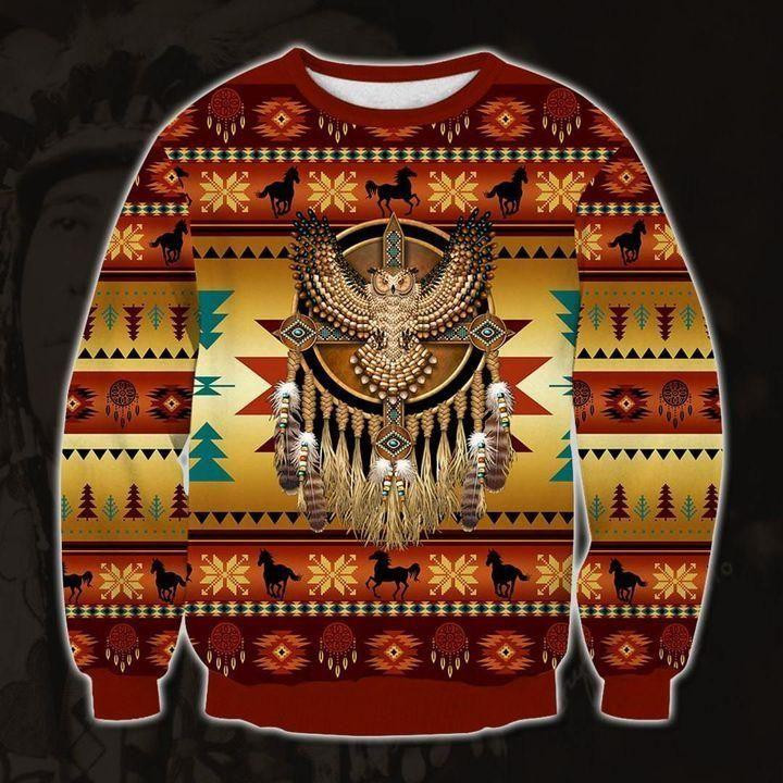 Native American Ugly Christmas Sweater Adult 3D Funny Matching for family