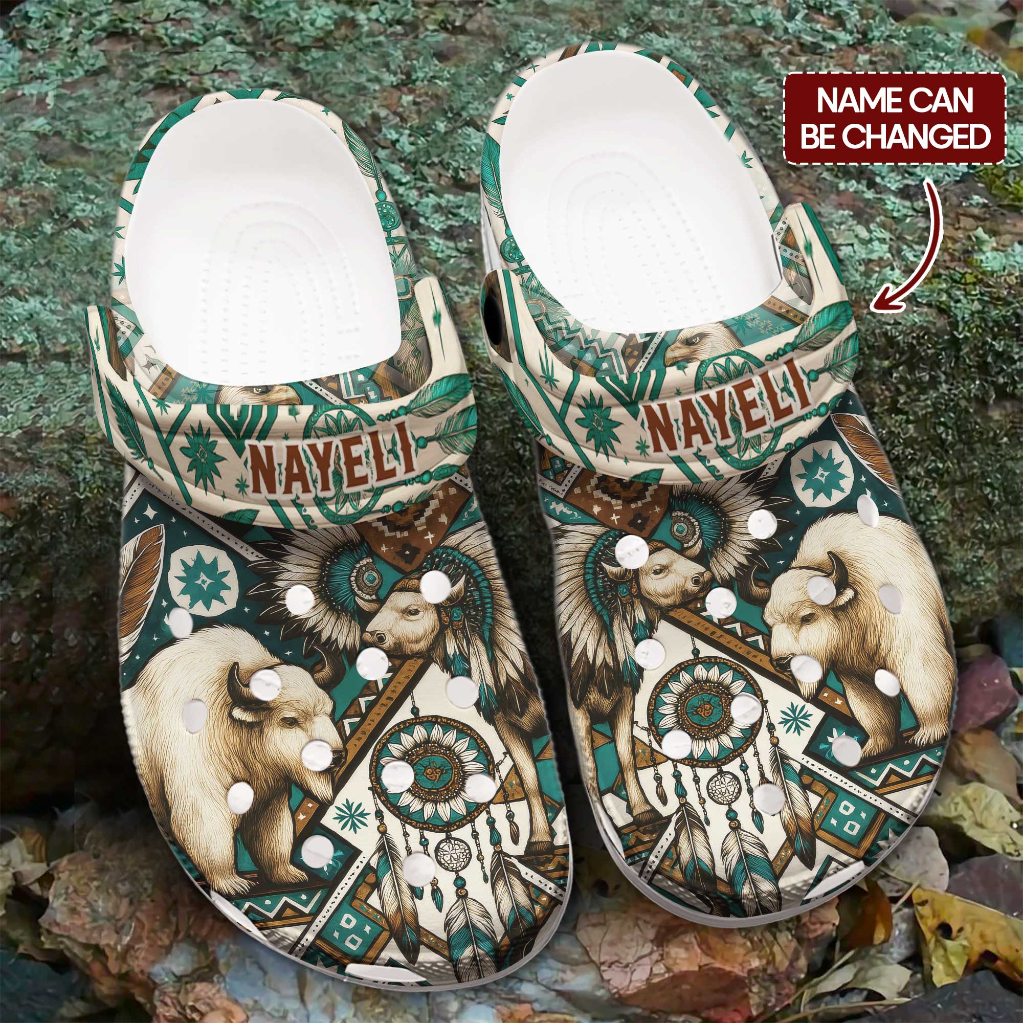 Native Buffalo Spirit Crocs Crocband Clogs Shoes Comfortable For Men Women and Kids