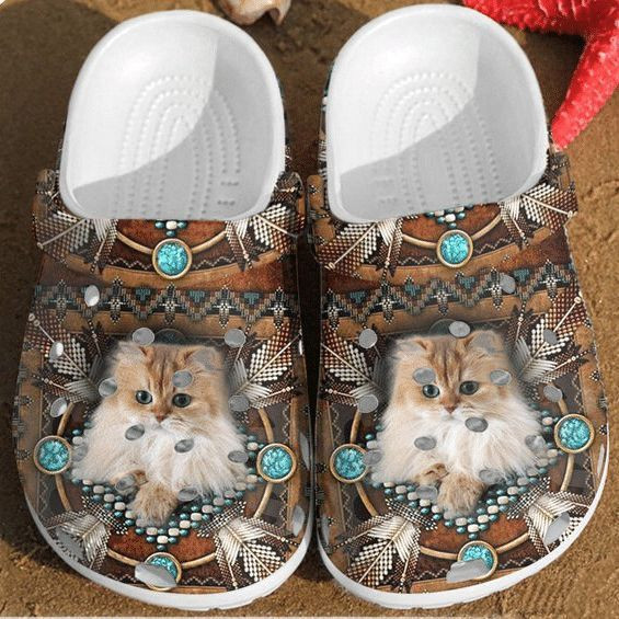 Native Cat Long Hair Rubber clog Shoes Comfy Footwear