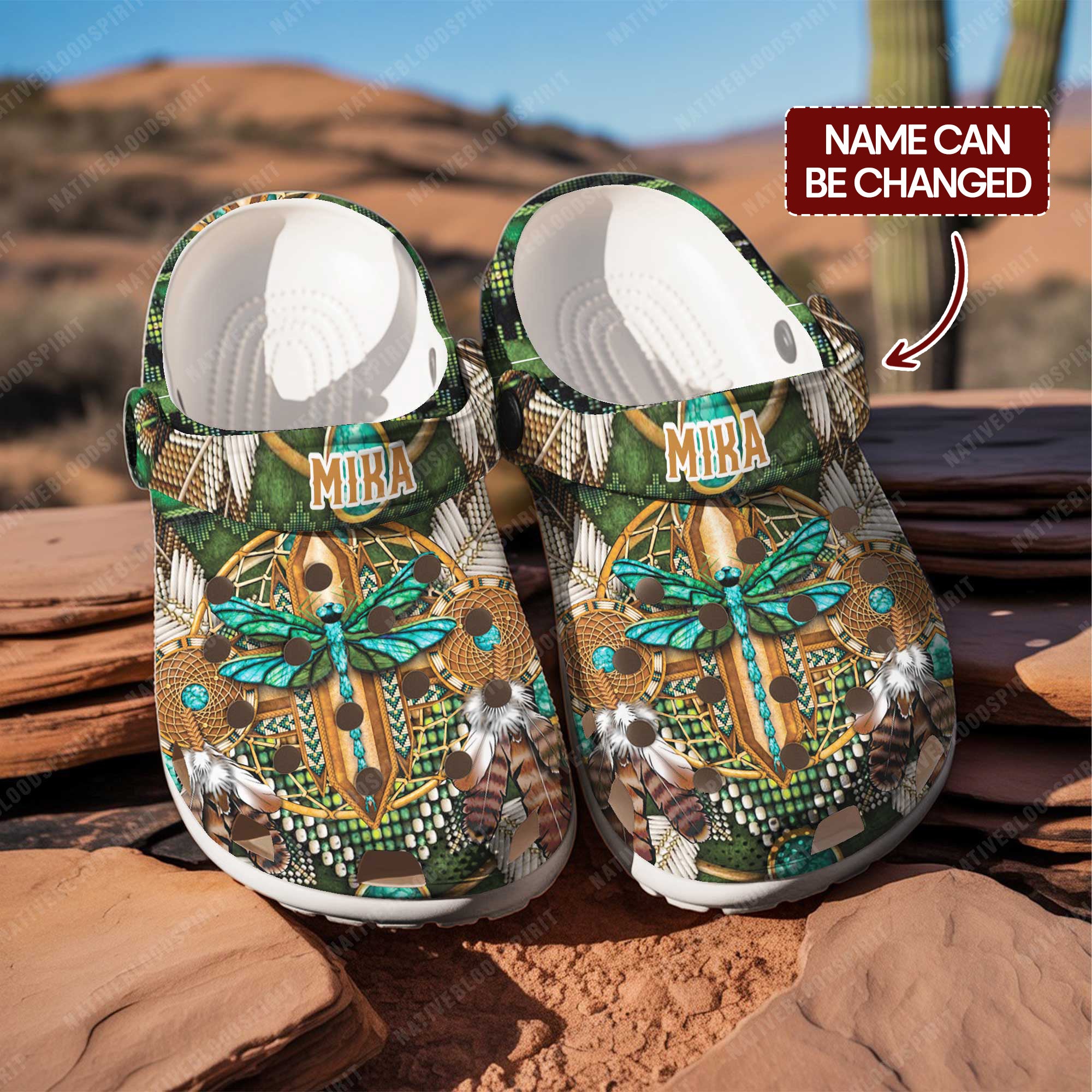 Native Dragonfly & Dreamcatcher Crocs Crocband Clogs Shoes Comfortable For Men Women and Kids