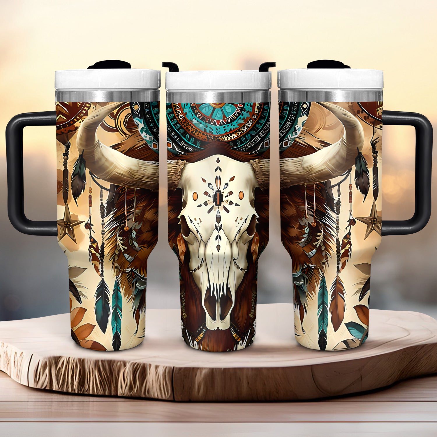 Native Essence Cow Custom Stanley Cup 40 oz 30 oz Tumbler With HandleTVC2301724 - Image 2
