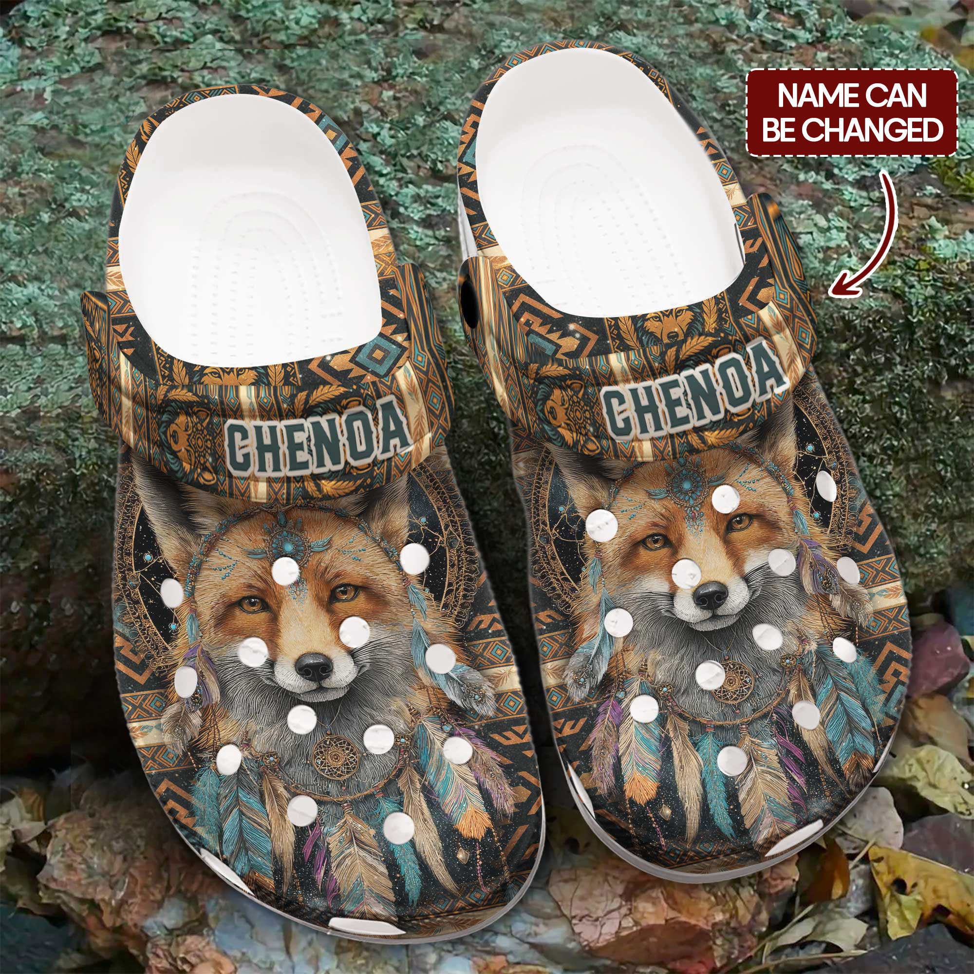 Native Fox Spirit Crocs Crocband Clogs Shoes Comfortable For Men Women and Kids