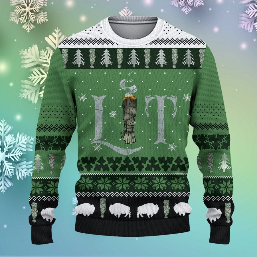 Native Lit Vintage Ugly Christmas Sweater Mens Ugly Xmas Sweater Clothing Christmas Gift - Image 2