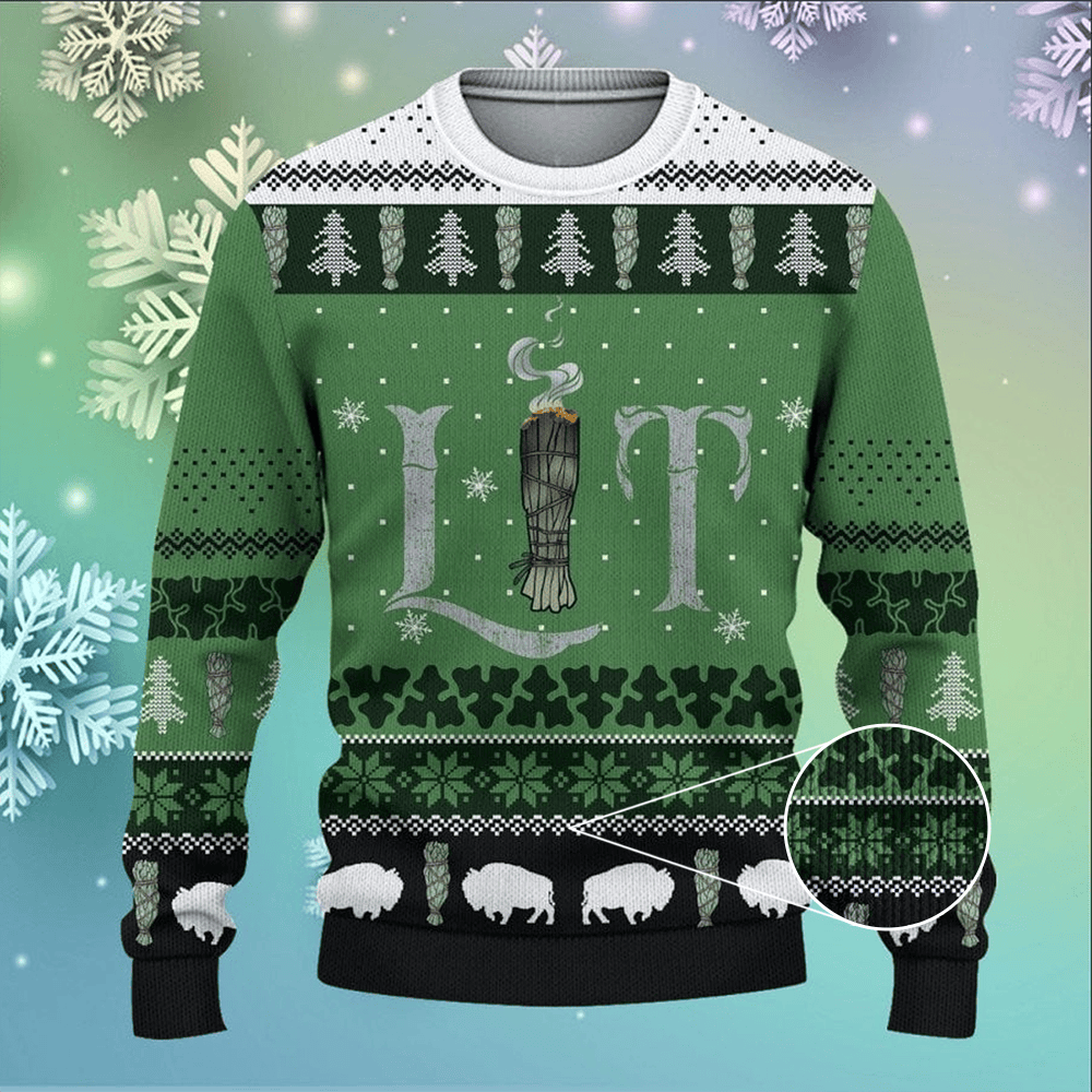 Native Lit Vintage Ugly Christmas Sweater Mens Ugly Xmas Sweater Clothing Christmas Gift - Image 3