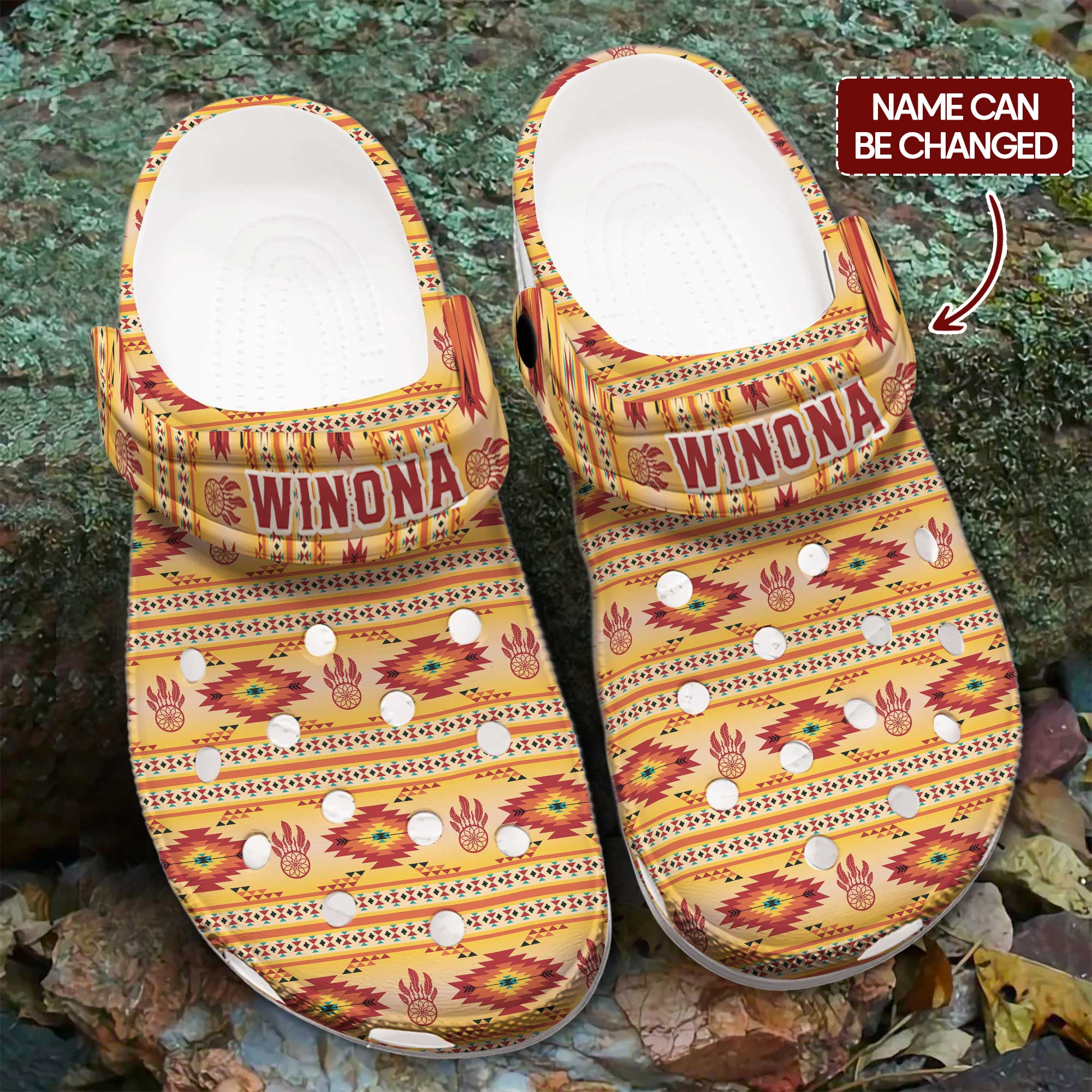 Native Pattern Crocs Crocband Clogs Shoes Comfortable For Men Women and Kids