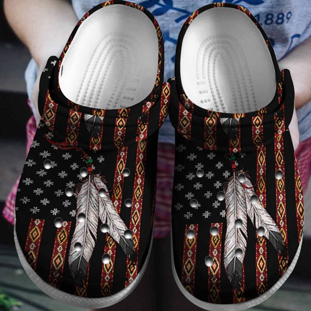 Native Pattern Gift For Lover Rubber clog Shoes Comfy Footwear