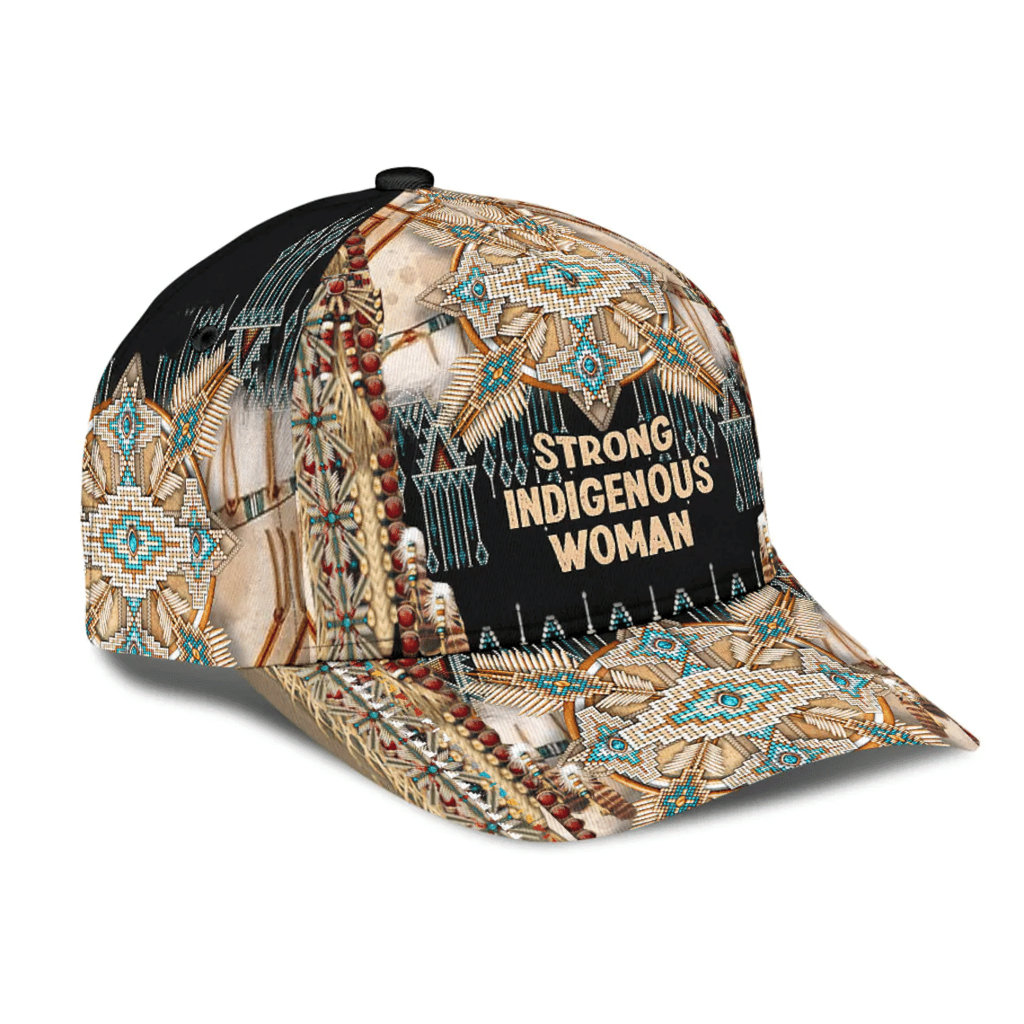 Native Strong Indigenous Woman Classic Cap - Indigenous hat - Native American Snapback 3D Personalized Caps Trucker Hats Custom Hats Gifts For Men & Women