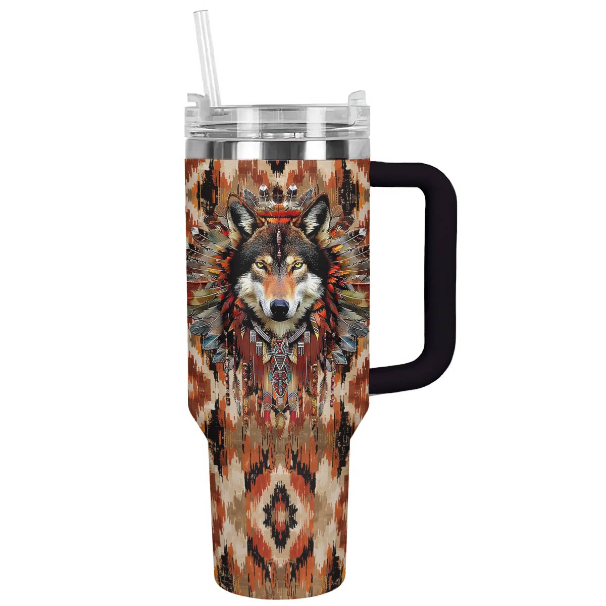 Native Wolf American Custom Stanley Cup 40 oz 30 oz Tumbler With HandleTVC2301786