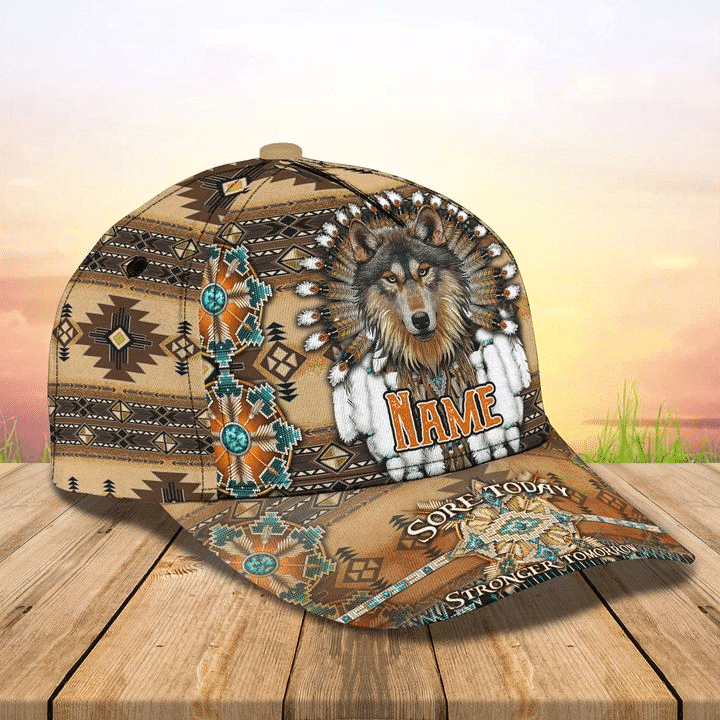 Native Wolf Hat Personalized Classic Cap - Trucker Hats Custom Hats Gifts For Men & Women