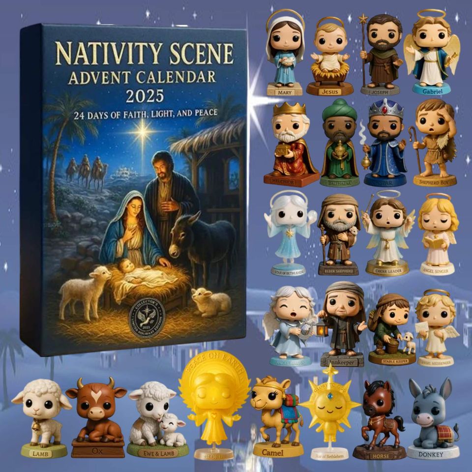Nativity Advent Calendar 2025, 24 Days Building Blocks Christmas Gifts Countdown Calendar Set, Christmas Countdown