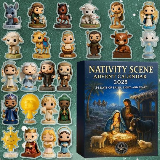 Nativity Scene Christmas 2025 Advent Calendar, Holy Family Charms Set, 24-Day Countdown Ornament, Catholic Religious Collectible Blind Boxes - Image 8