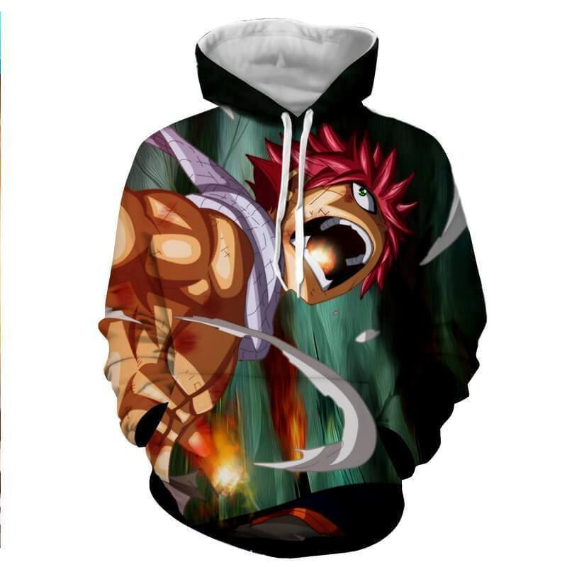 Natsu Dragneel Black Fairy Tail 3D All Over Print Hoodie, Zip Hoodie