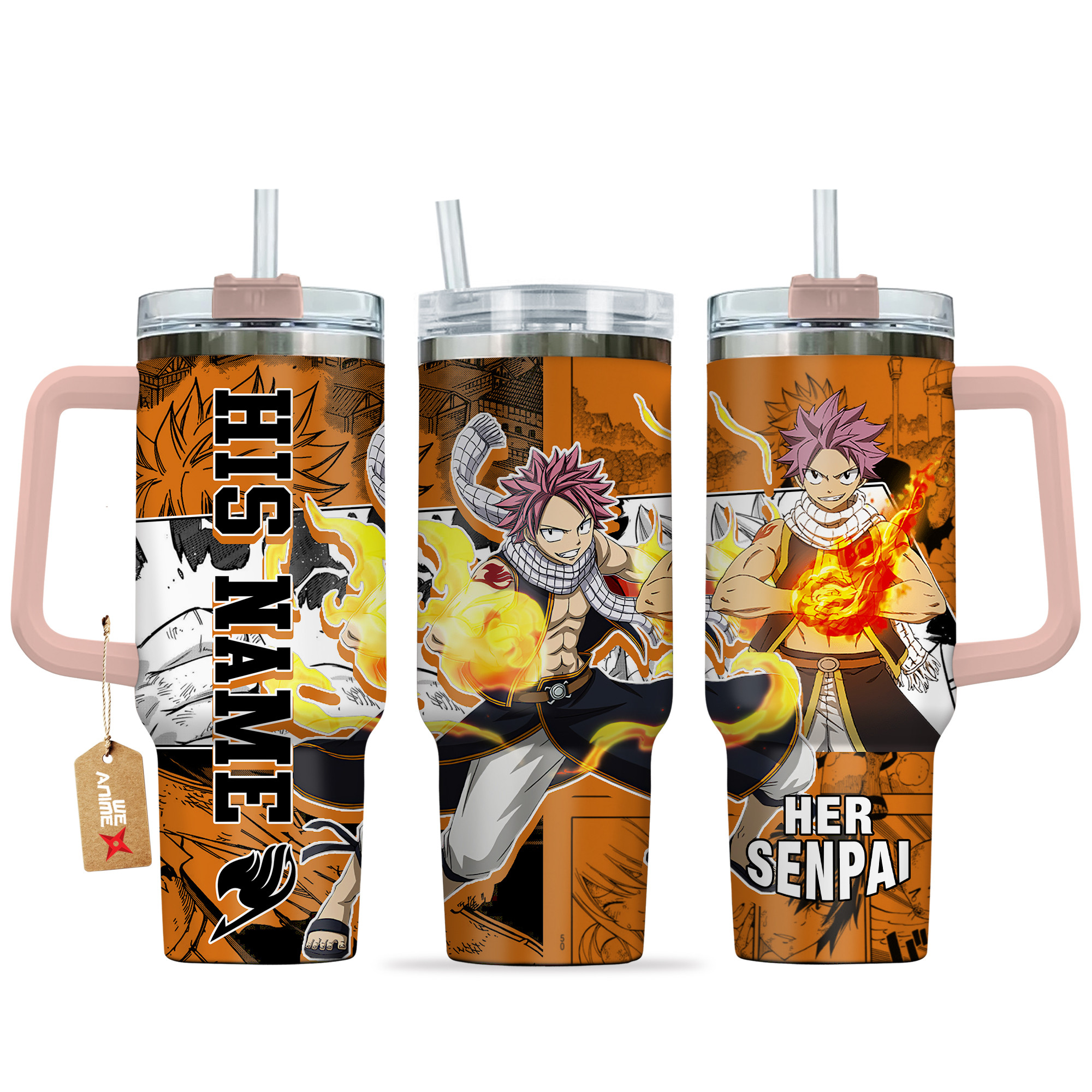 Natsu Dragneel Fairy Tail Anime Custom Stanley Cup 40 oz 30 oz Tumbler With HandleTVC2301135