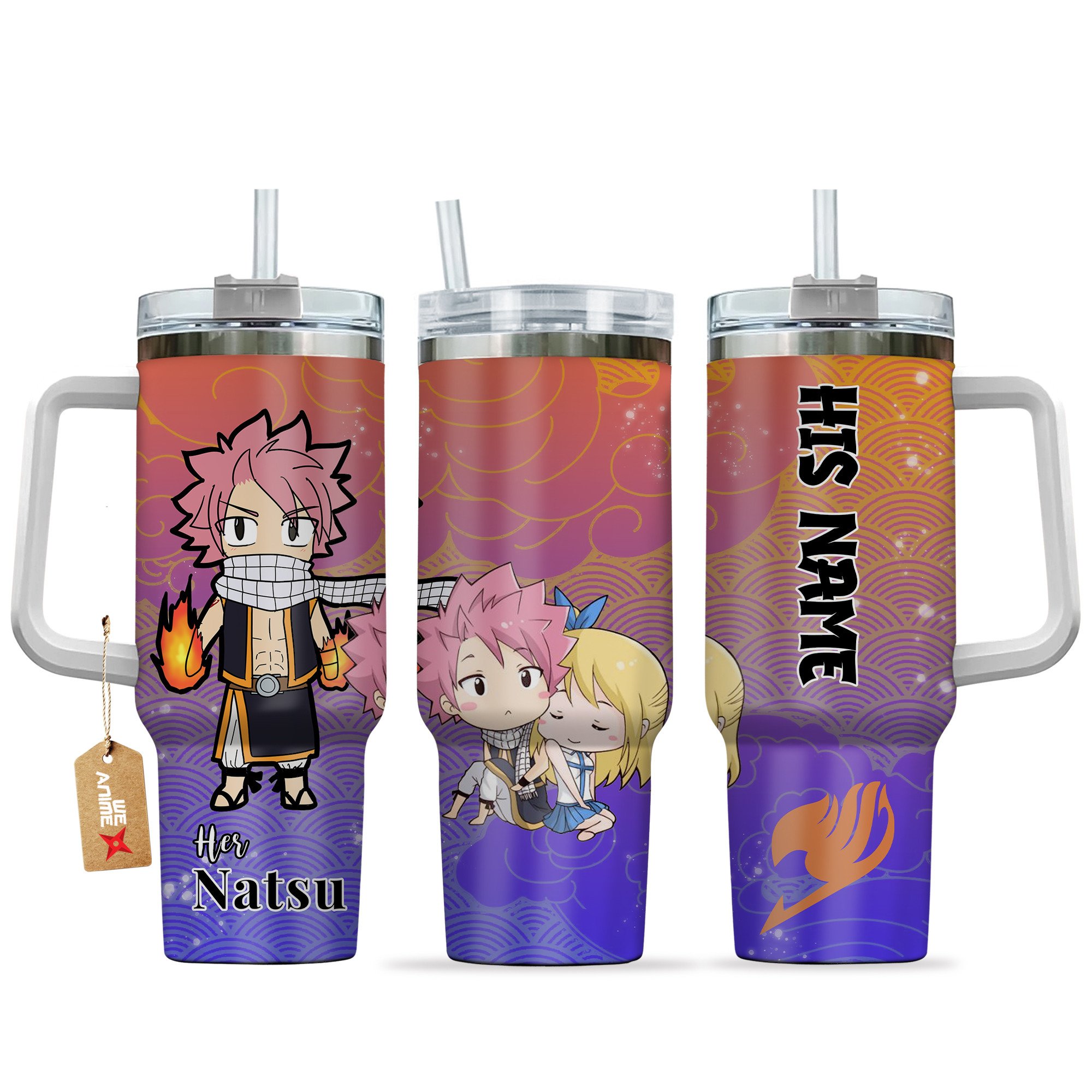 Natsu Dragneel Fairy Tail Anime Valentine Custom Stanley Cup 40 oz 30 oz Tumbler With HandleTVC2301167