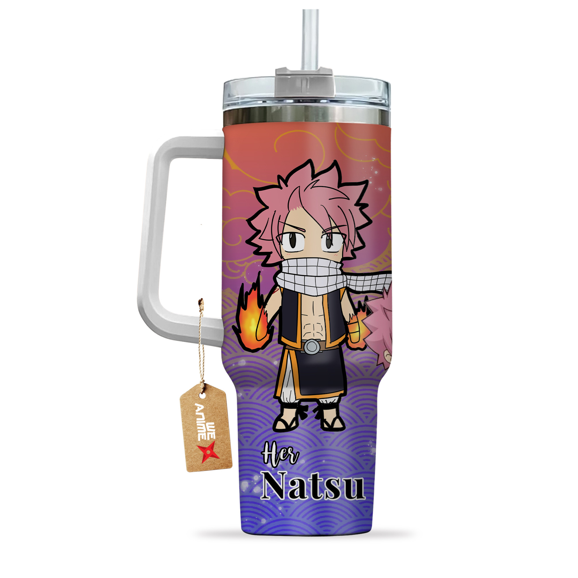 Natsu Dragneel Fairy Tail Anime Valentine Custom Stanley Cup 40 oz 30 oz Tumbler With HandleTVC2301167 - Image 3