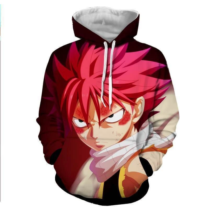 Natsu Dragneel Purple Fairy Tail 3D All Over Print Hoodie, Zip Hoodie