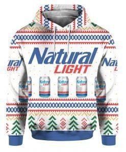 Natural Light Beer Ugly Christmas Sweater Adult 3D Funny Matching for family