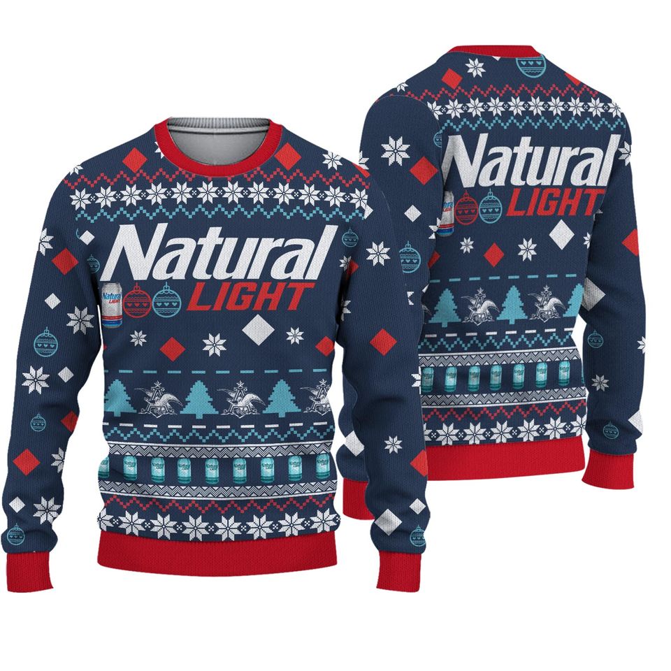 Natural Light Beers Ugly Christmas Sweater