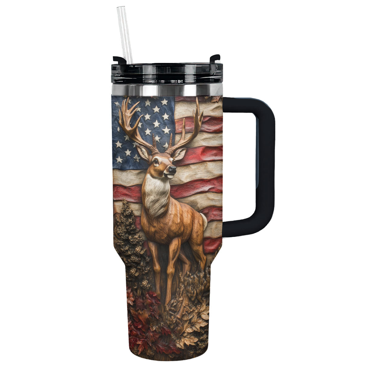 Nature Beauty Glossy Deer Custom Stanley Cup 40 oz 30 oz Tumbler With HandleTVC2301293