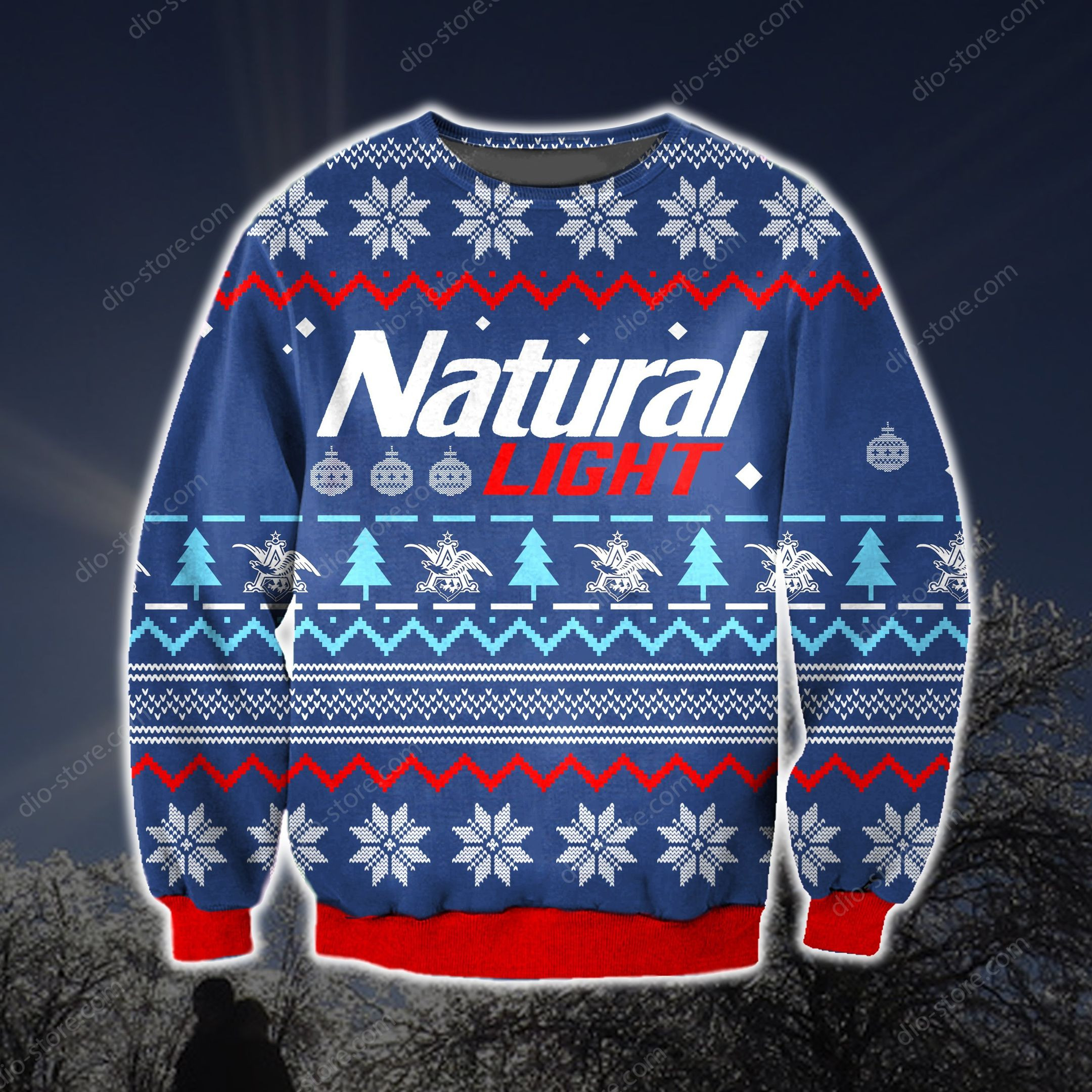 Nature Light Ugly Christmas Sweater Adult 3D Funny Matching for family